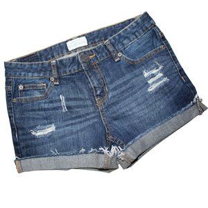 Aeropostale Bayla Skinny 5/6 Cut Off Jean Shorts